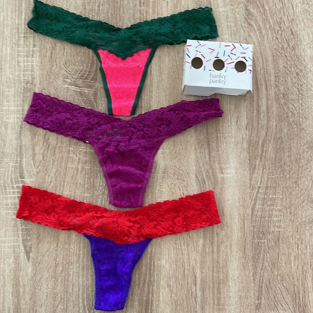 Box of 3 Hanky Panky Original low rise thong new